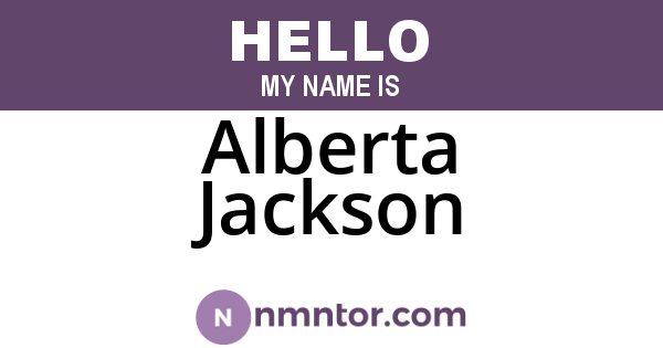 Alberta Jackson