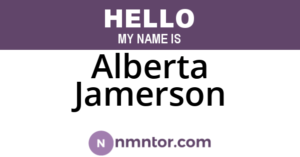 Alberta Jamerson