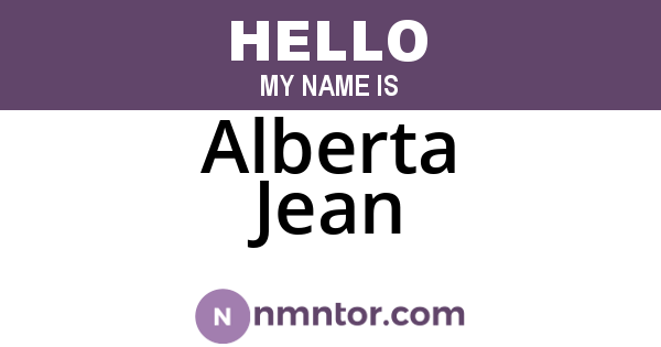 Alberta Jean
