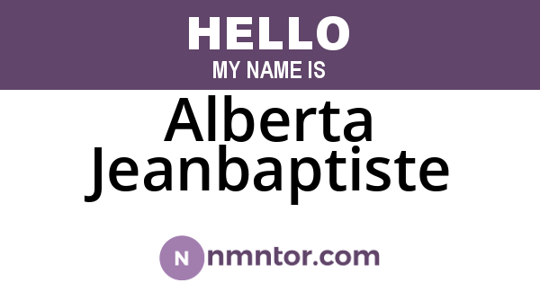 Alberta Jeanbaptiste