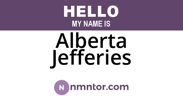 Alberta Jefferies