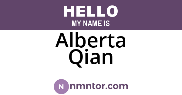 Alberta Qian