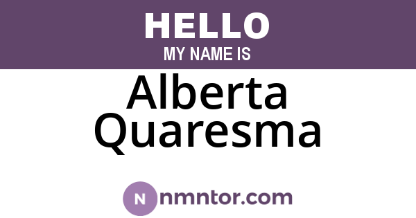 Alberta Quaresma