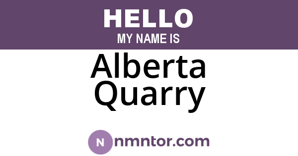 Alberta Quarry