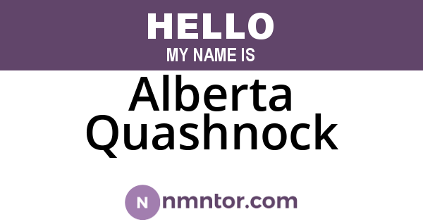 Alberta Quashnock