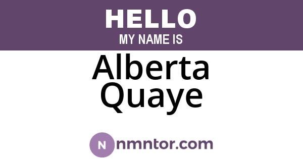 Alberta Quaye