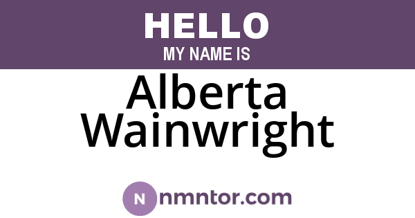 Alberta Wainwright