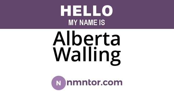 Alberta Walling