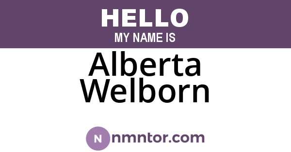 Alberta Welborn