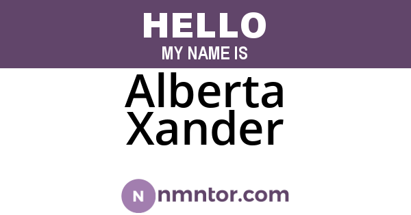 Alberta Xander