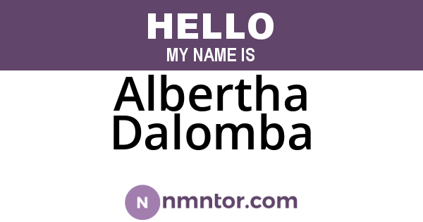 Albertha Dalomba