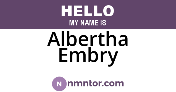 Albertha Embry