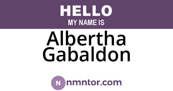 Albertha Gabaldon