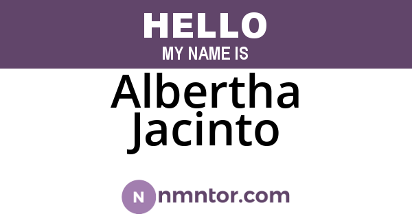 Albertha Jacinto