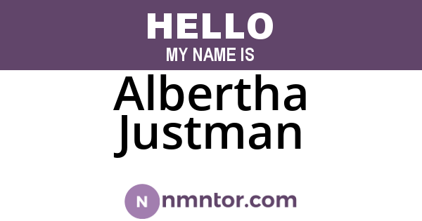 Albertha Justman
