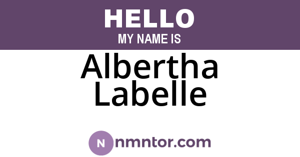 Albertha Labelle