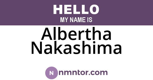 Albertha Nakashima