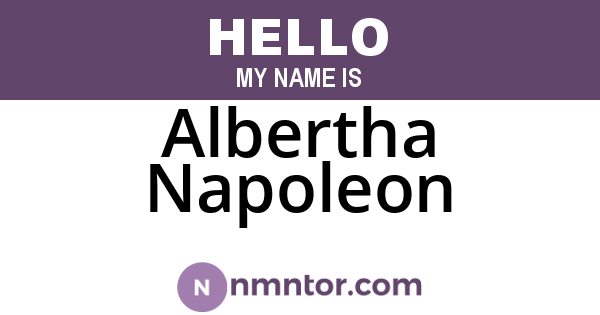 Albertha Napoleon
