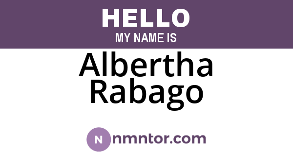 Albertha Rabago
