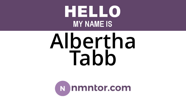 Albertha Tabb