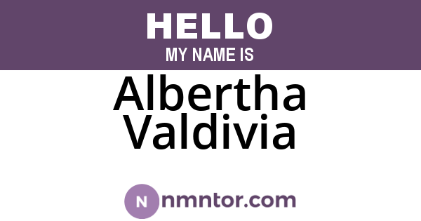 Albertha Valdivia