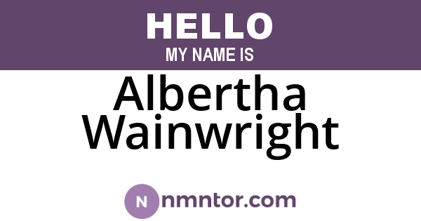 Albertha Wainwright