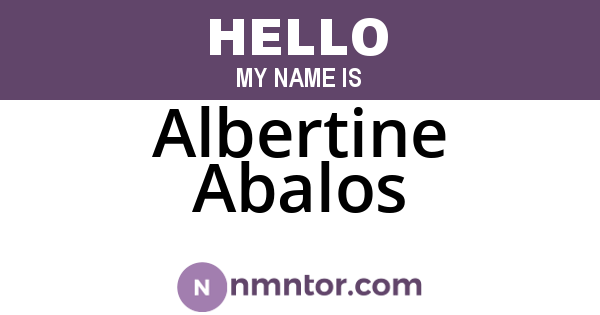 Albertine Abalos