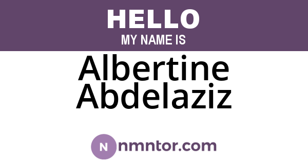 Albertine Abdelaziz