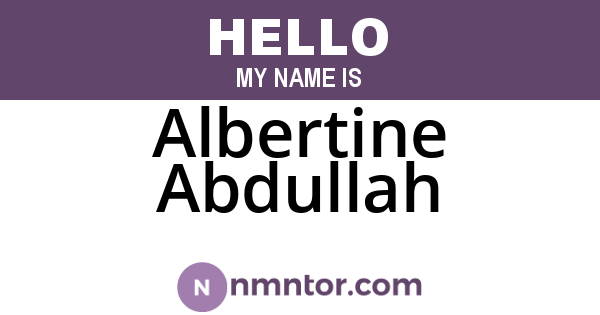 Albertine Abdullah