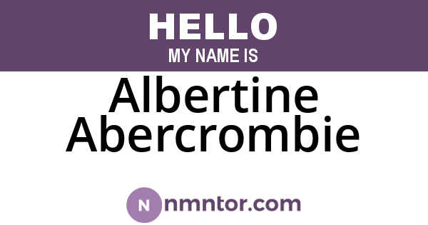 Albertine Abercrombie