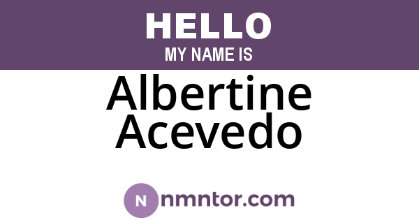 Albertine Acevedo