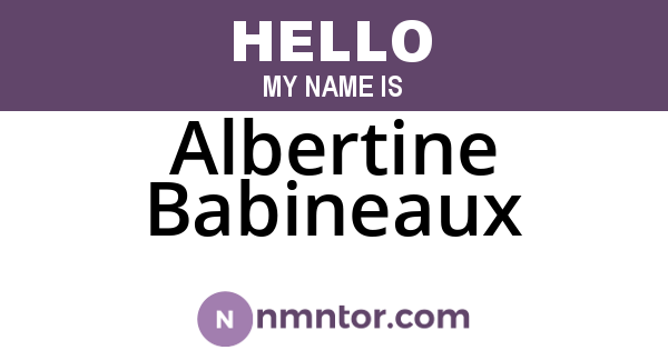 Albertine Babineaux