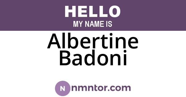 Albertine Badoni