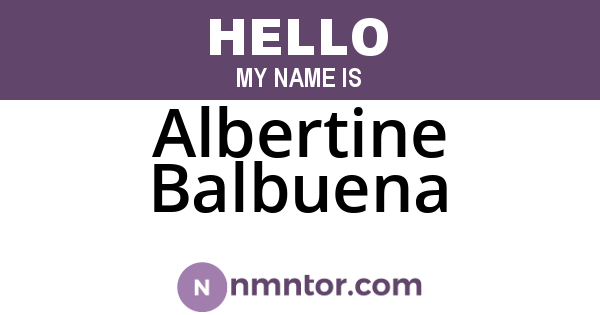 Albertine Balbuena
