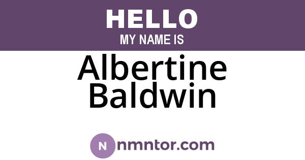 Albertine Baldwin