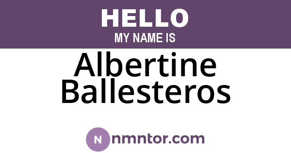 Albertine Ballesteros