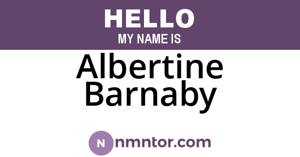 Albertine Barnaby