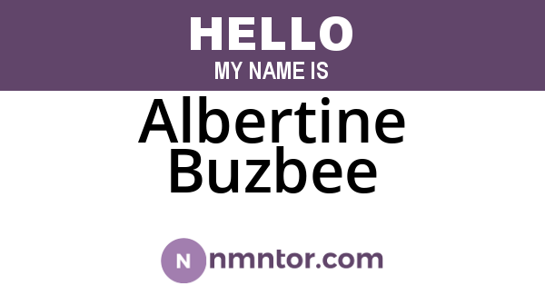 Albertine Buzbee