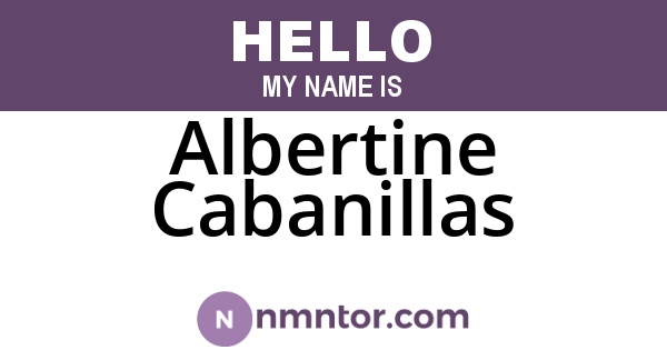Albertine Cabanillas
