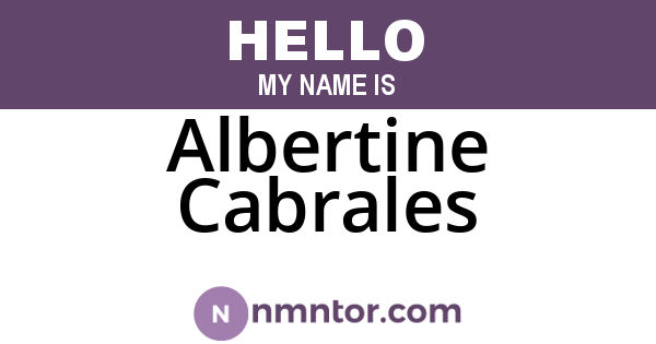 Albertine Cabrales
