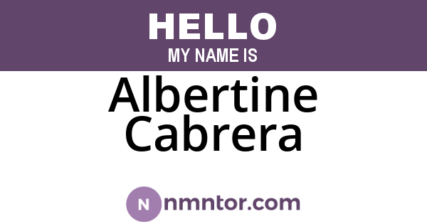 Albertine Cabrera
