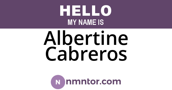 Albertine Cabreros