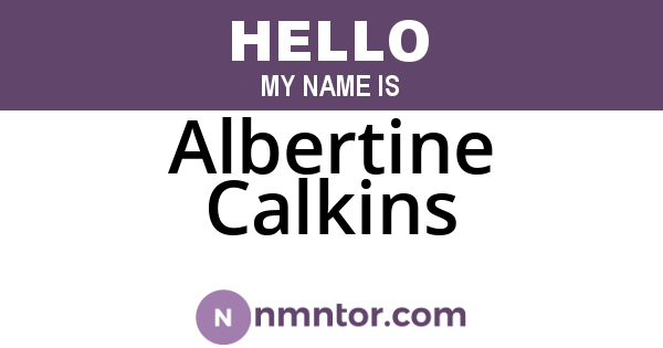 Albertine Calkins