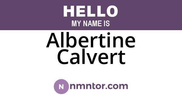 Albertine Calvert