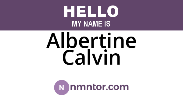Albertine Calvin