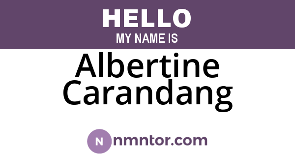 Albertine Carandang
