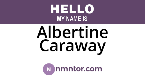 Albertine Caraway