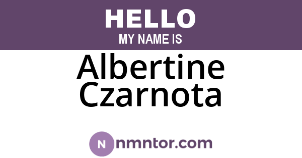 Albertine Czarnota