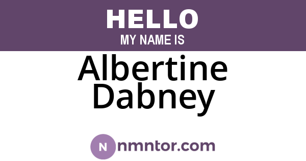 Albertine Dabney