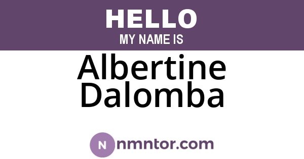 Albertine Dalomba